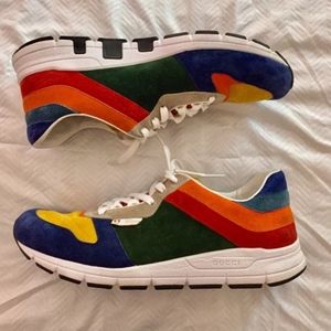 GUCCI tek suede trainers